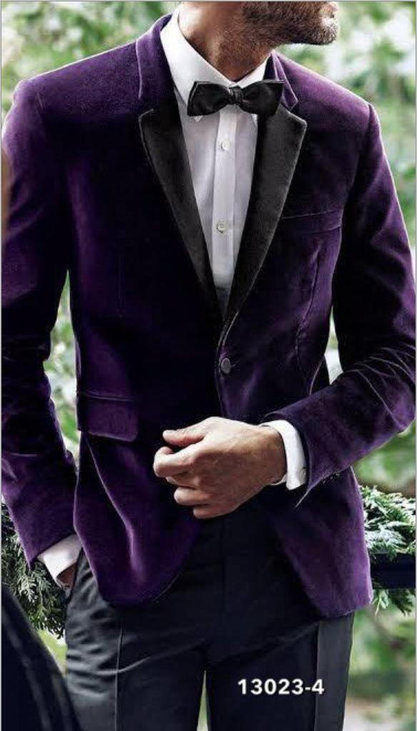 Purple Plain Velvet Jacket