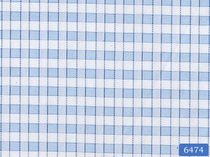 Electric Blue and White Check Shirt