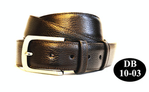 Black Aged Leather Belt