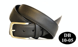 Black Brushed Leather Belt