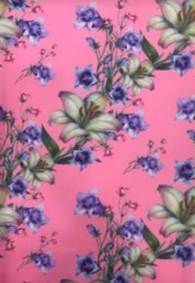 Rose Pink With Purple Floral Print Vest
