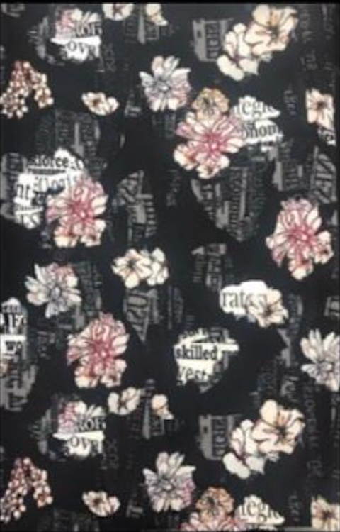 Charcoal Grey Floral Print Jacket