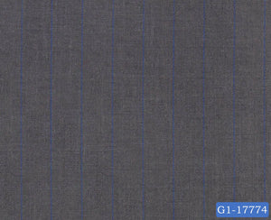 Steel Grey With Blue Stripe Suit