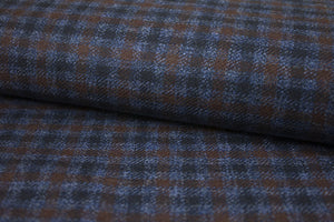 Steel Blue With Brown Glun Club Check Jacket