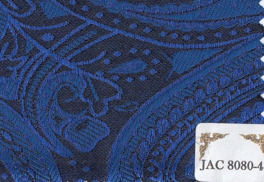 Sapphire Blue Paisley Print Tuxedo Jacket