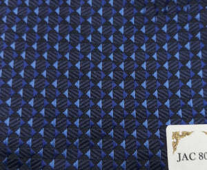 Royal Blue Diamond Print Tuxedo Jacket