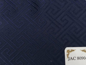 Navy Blue Maze Print Tuxedo Jacket