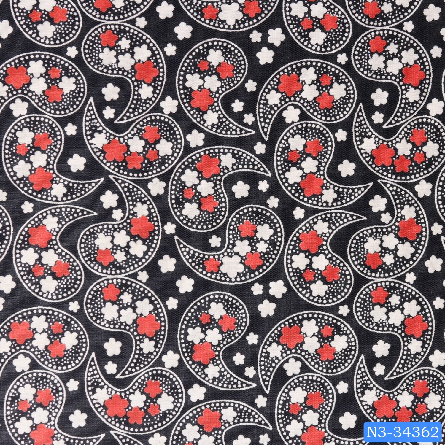 Red White Black Paisley Print Shirt