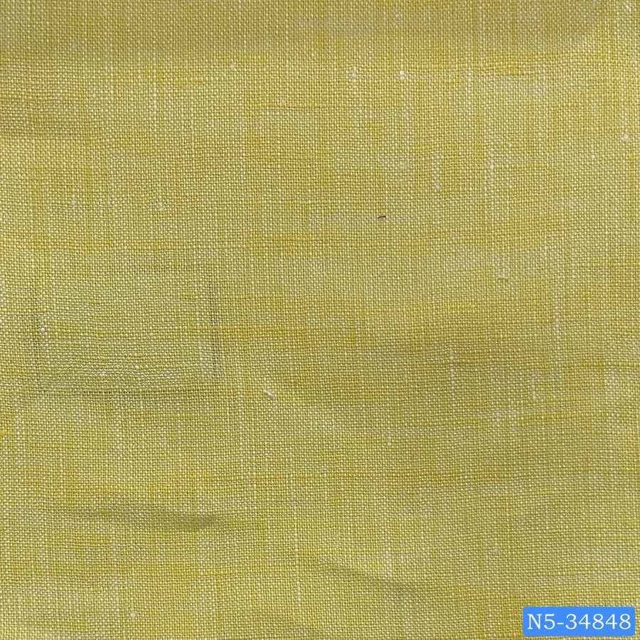 Golden Yellow Plain Linen Shirt