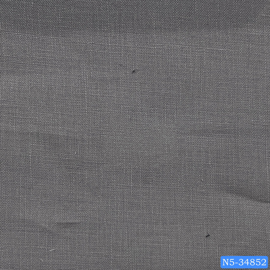Charcoal Grey Plain Linen Shirt