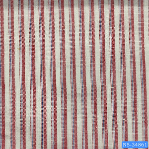 Red and White Stripe Linen Shirt