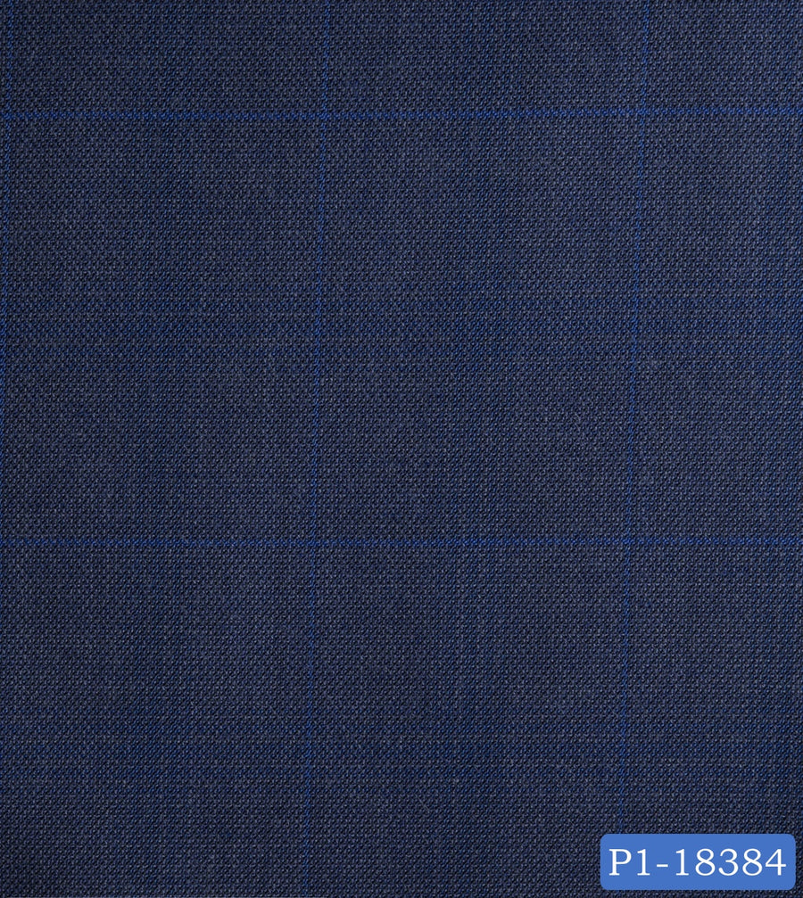 Denim Blue With Blue Windowpane Suit