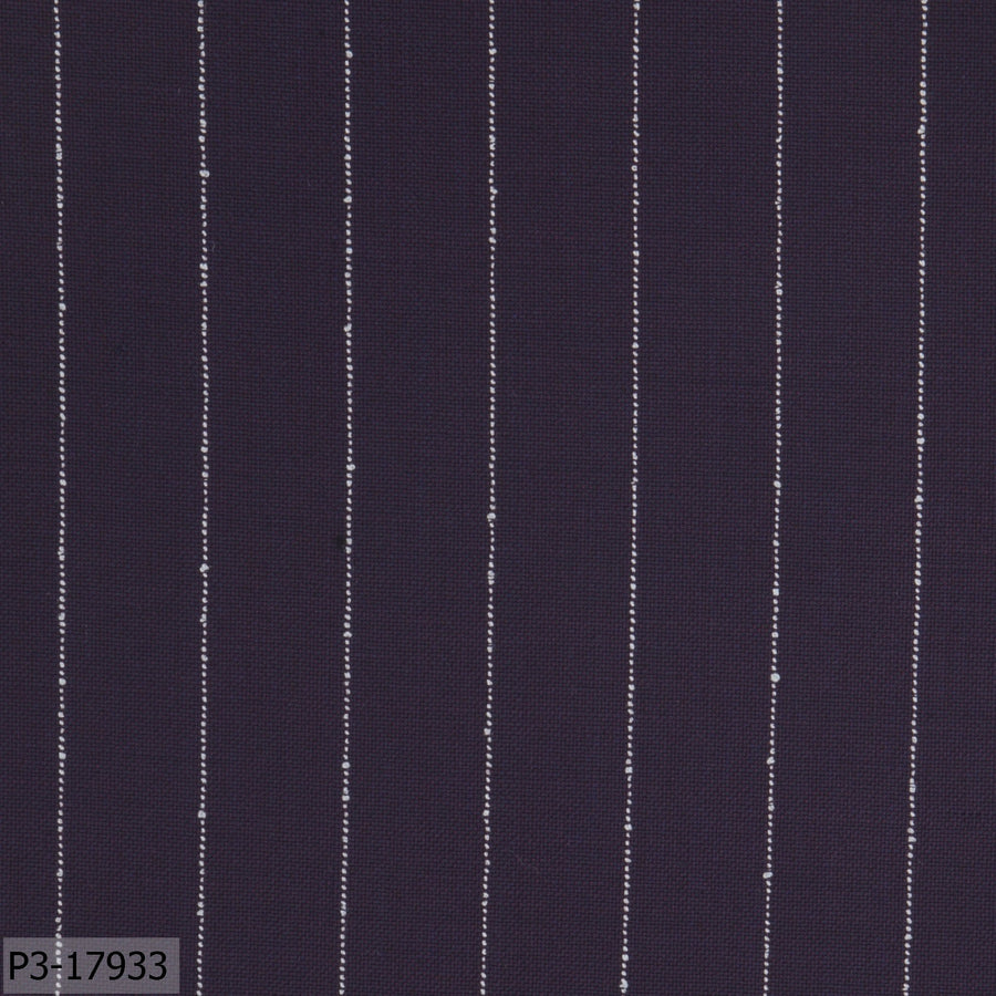 Egg Plant Purple With White Dotted Stripe Suit