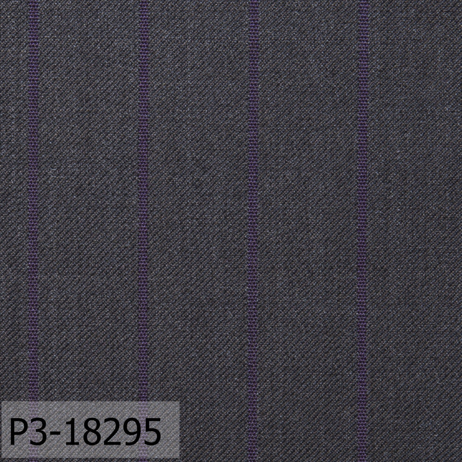 Iron Grey With Purple Stripe Suit