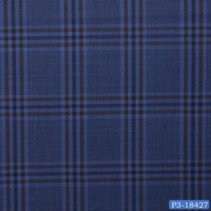 Yale Blue with Black Check Suit