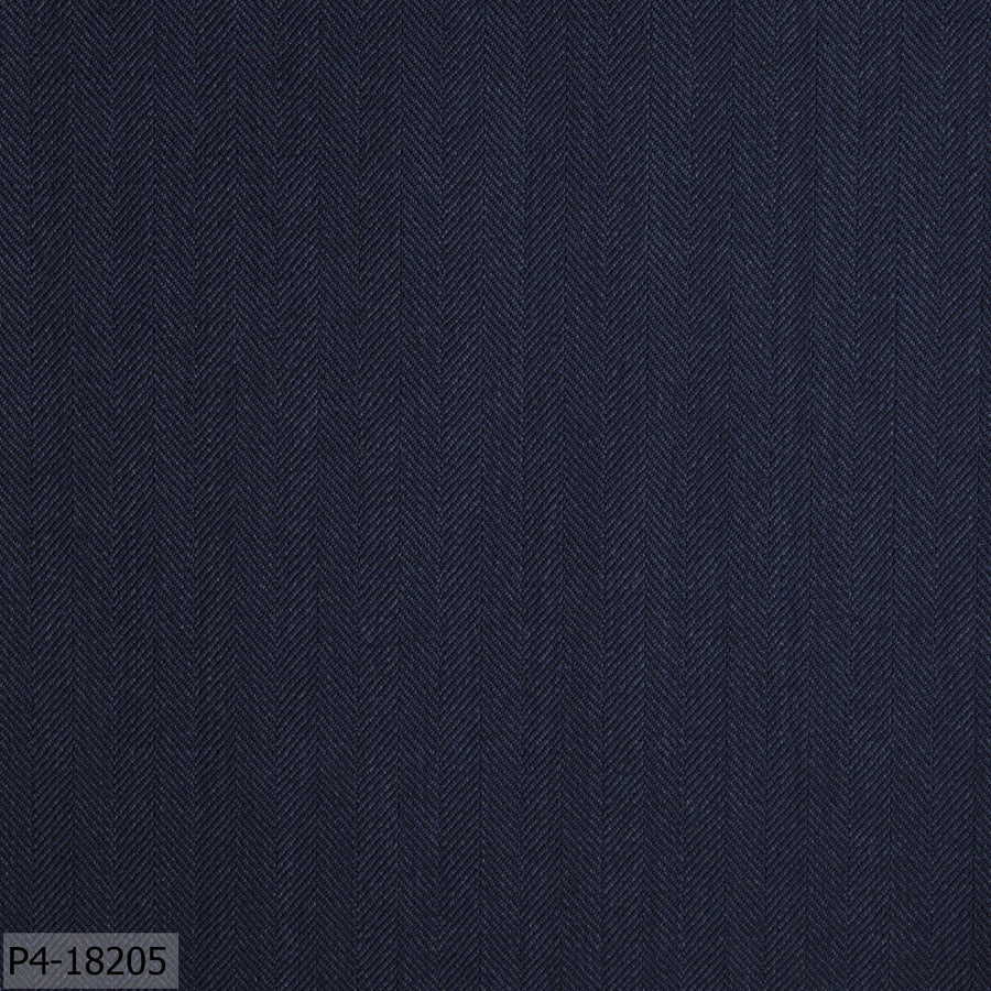 Dark Blue Herringbone Flannel Jacket
