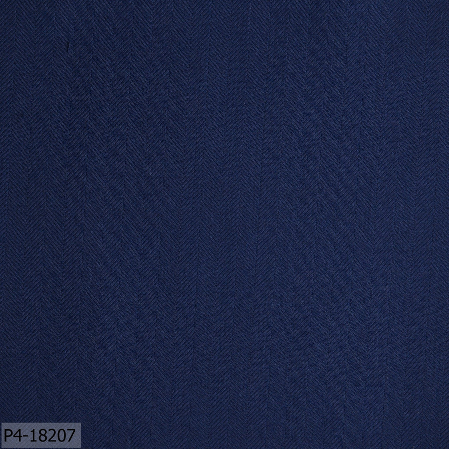 Space Blue Herringbone Flannel Suit