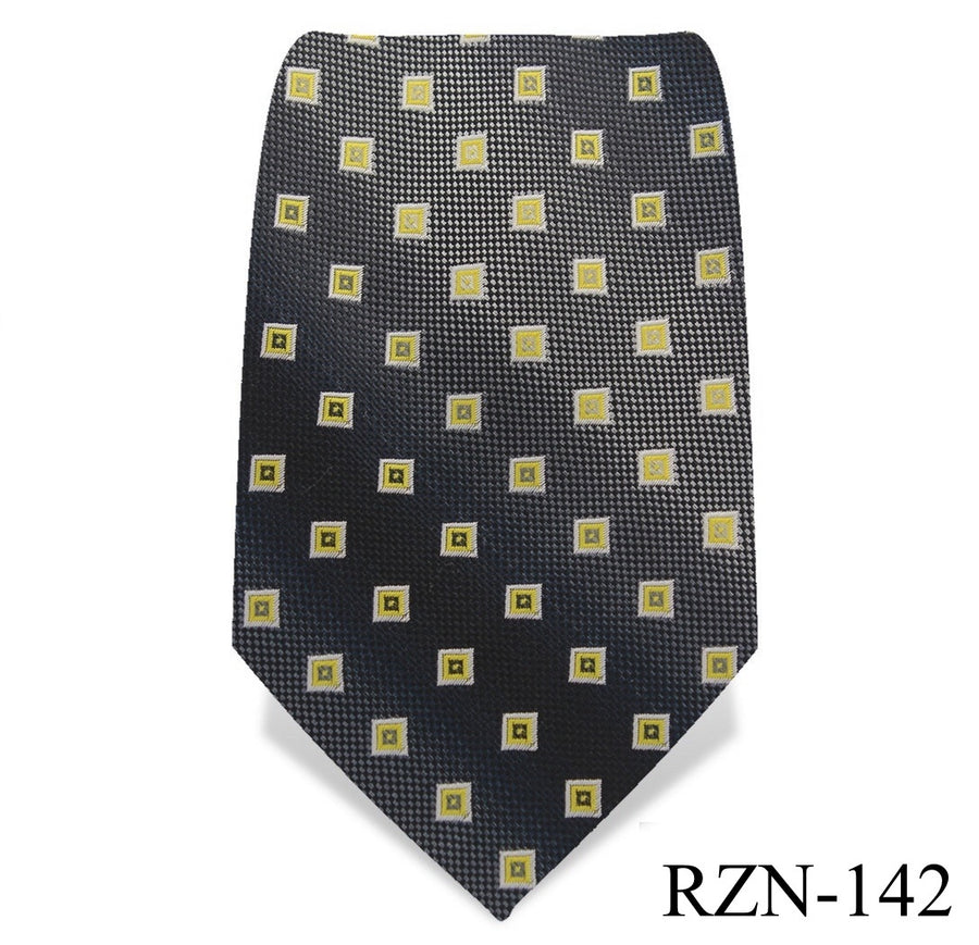 Black Yellow Pinpoint Tie