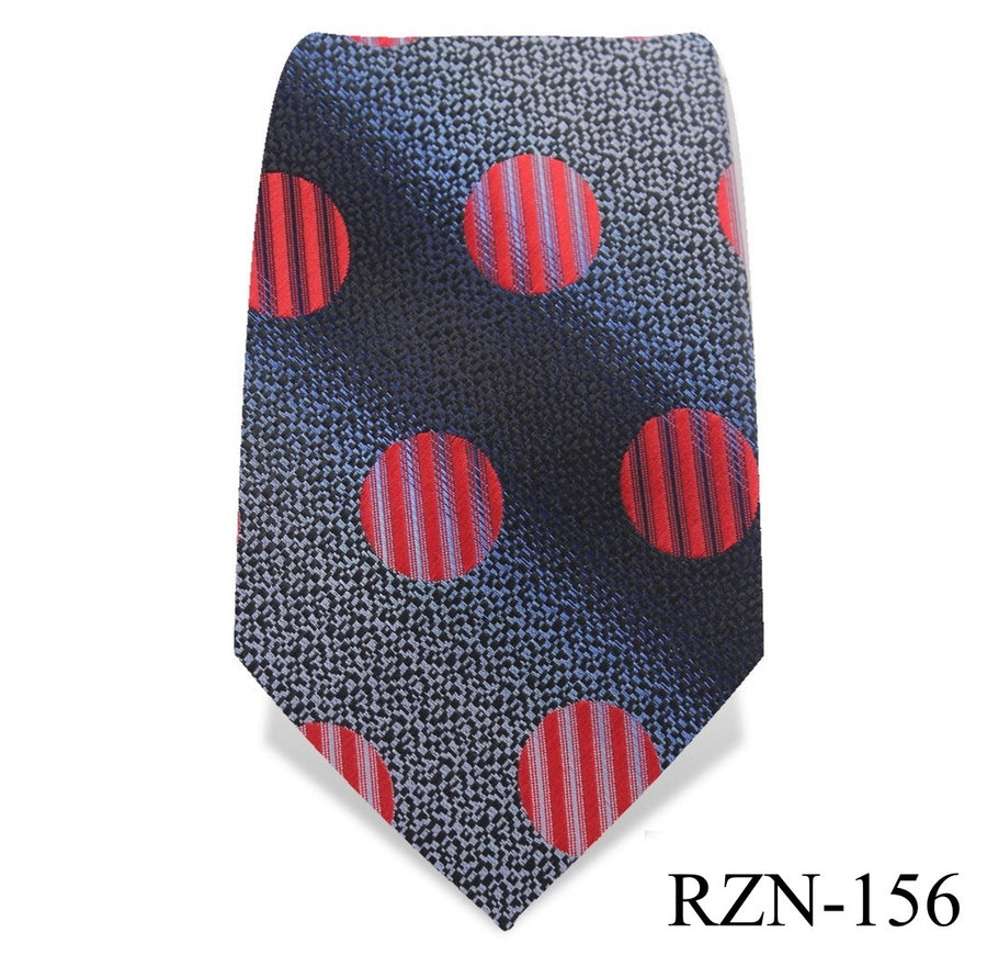 Blue with Red Polka Tie