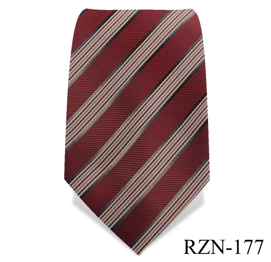 Ruby Red Striped Tie