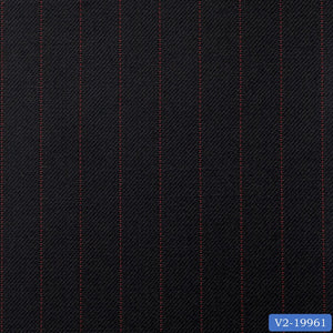 Charcoal Black with Red Stripe Suit