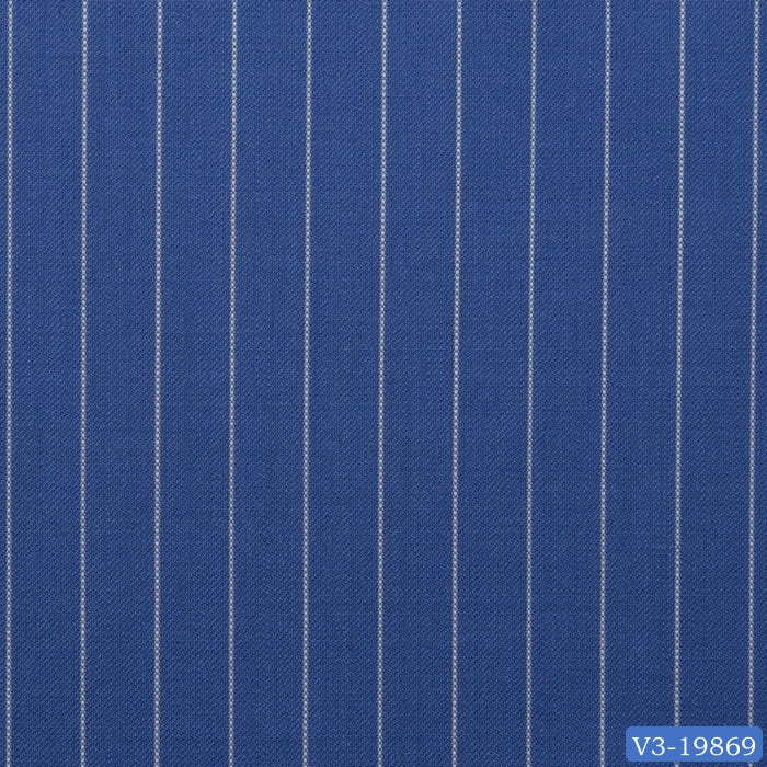 Azure Blue with White Stripe Suit