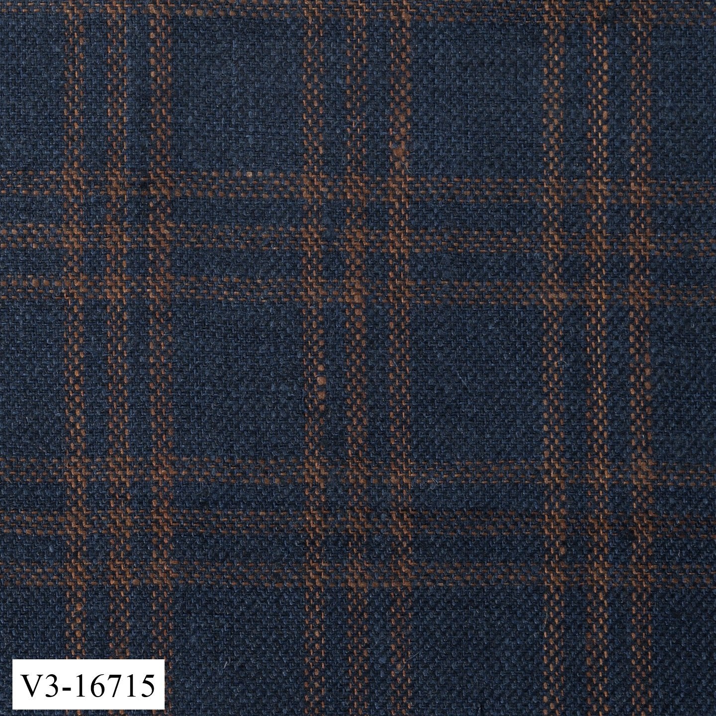 Dark Blue with Brown Check Suit