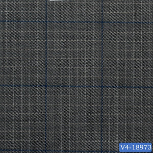 Mink Grey with Blue Windowpane Vest