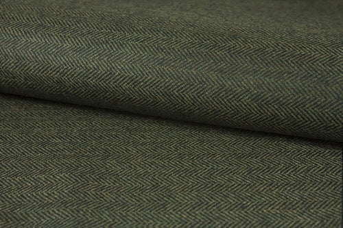 Khaki Green With Herring Bone Stripe Suit