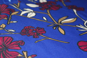 Navy Blue Floral Performance Polo
