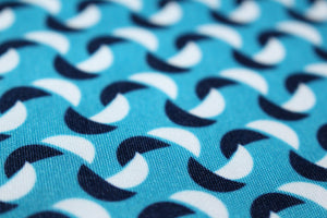 Summer Geo Teal Performance Polo