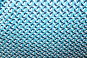 Summer Geo Teal Performance Polo