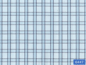 White and Blue Dual Check Shirt