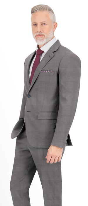 Rhino Grey Texture Plain Suit