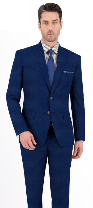 Prussian Blue Texture Plain Suit