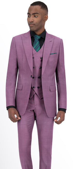 Taffy Pink Texture Plain Suit