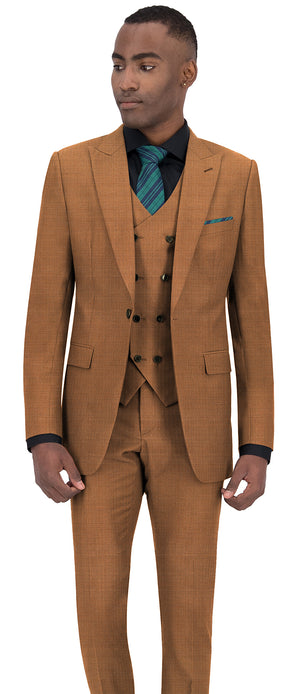 Caramel Brown Texture Plain Jacket