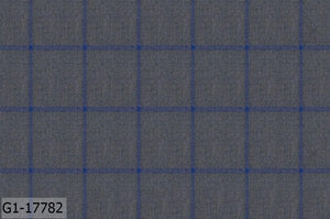 Fossil Grey With Blue Broad Check Pant