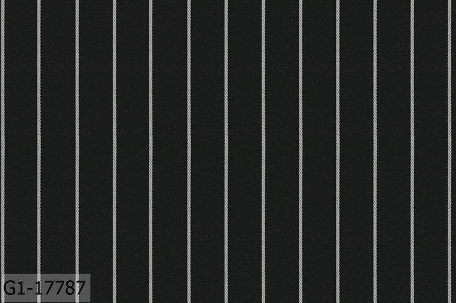 Black With White Stripe Suit