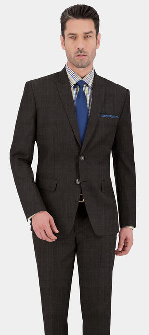 Iron Grey Wave Texture Plain Suit