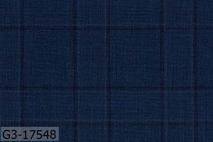 Prussian Blue With Black Check Pant