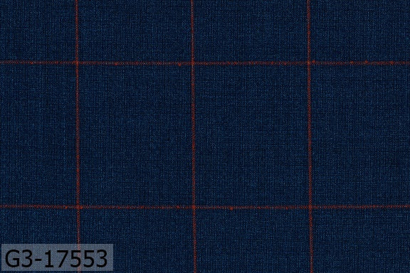 Prussian Blue With Orange Windowpane Jacket