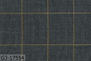 Iron Grey With Yellow Windowpane Suit