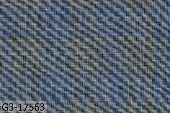 Steel Grey With Sky Blue Check Pant