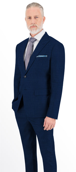 Prussian Blue With Stripes Suit