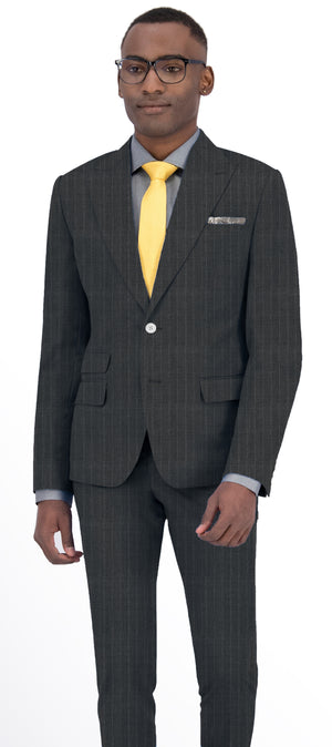 Fossil Grey With Light Stripe Suit