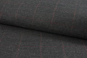 Iron Grey With Red Windowpane Jacket