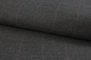 Iron Grey With Red Windowpane Pant