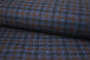 Steel Blue With Brown Glun Club Check Pant