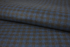 Prussian Blue With Brown Gingham Check Pant